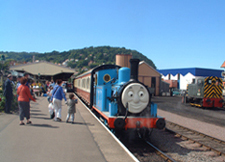 Thomas the Tank engib=ne visiting West Somerset Railway at Minehead